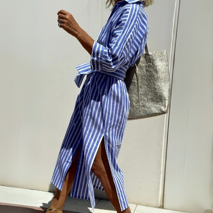 Colen | Vestido elegante de rayas para Mujer