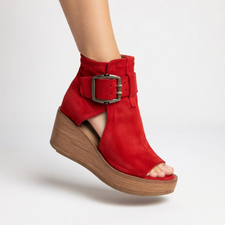 Orélisse - Botines de cuña abiertos estilo moderno para Mujer
