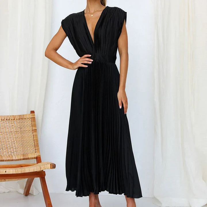 Hedwig - Elegante vestido plisado sin mangas para Mujer