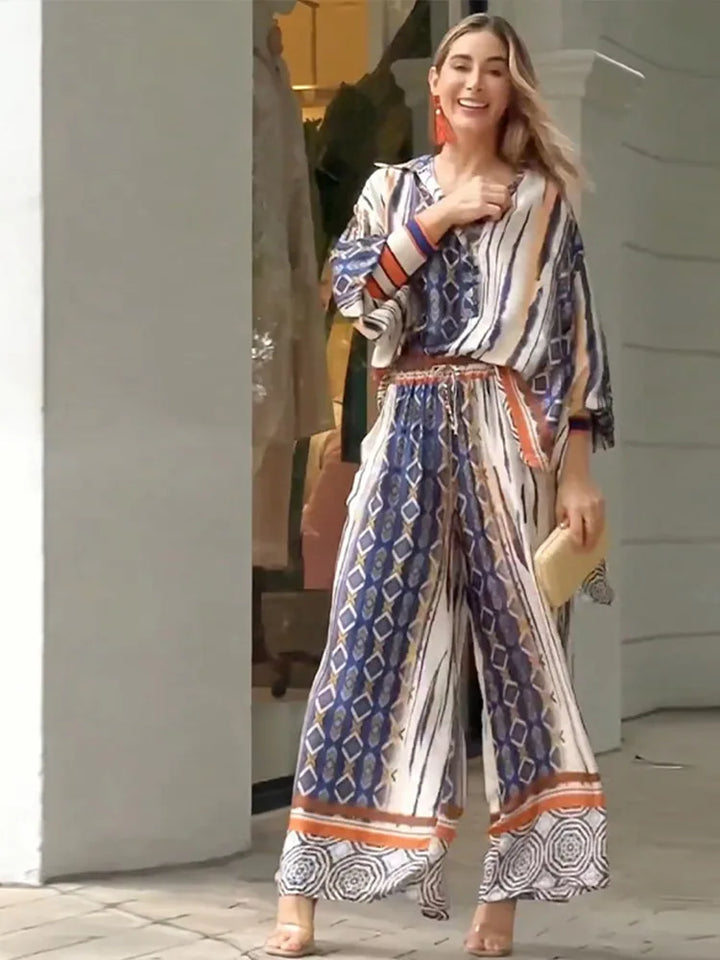 Vero - Conjunto Dos Piezas Estampado Colorido para Mujer