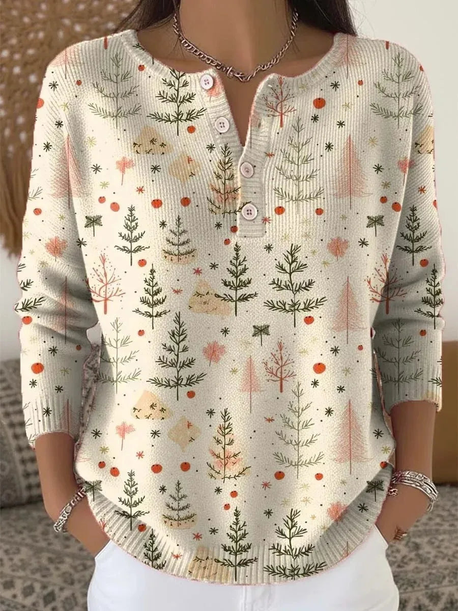Manon | Suéter Navideño Cálido con Estampado Festivo