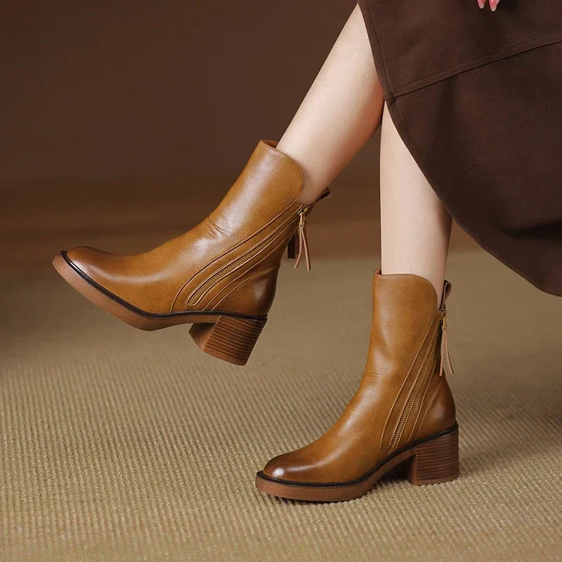 Grazia - Botines de Tacón Medio para Mujer