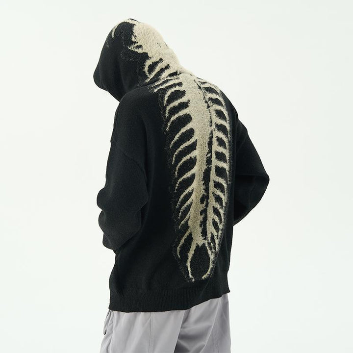 Sudadera con Capucha de Punto con Diseño de Ciempiés