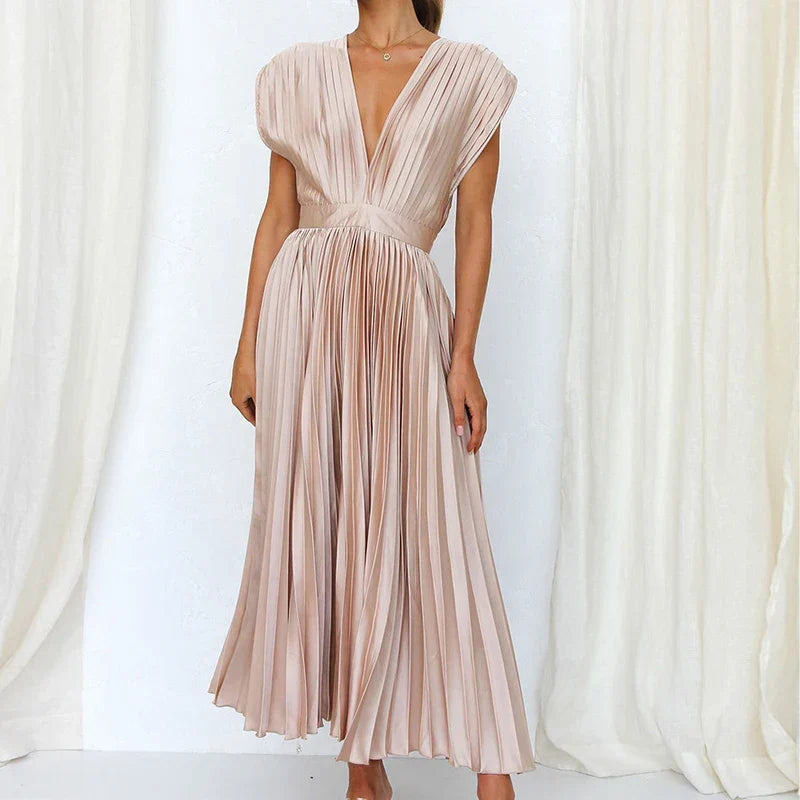 Hedwig - Elegante vestido plisado sin mangas para Mujer