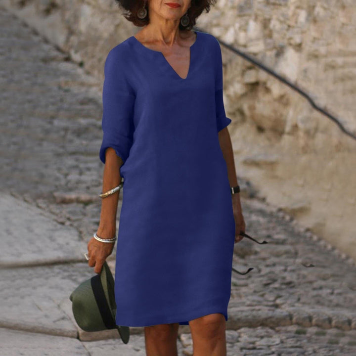 Silvia | Vestido Timeless con cuello en V