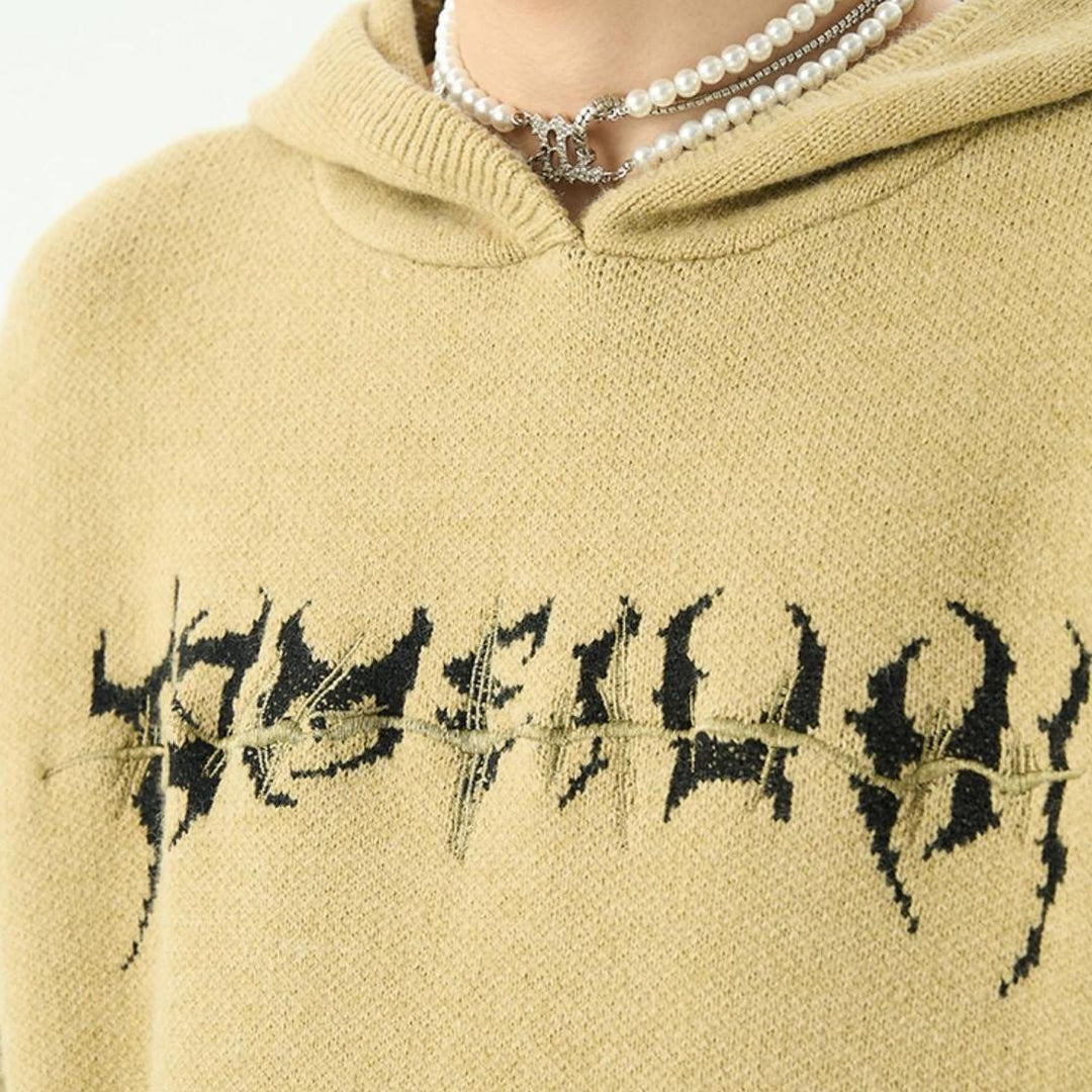 Sudadera con Capucha de Punto con Diseño de Ciempiés