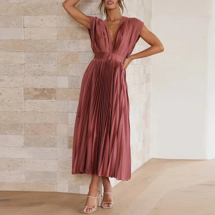 Hedwig - Elegante vestido plisado sin mangas para Mujer