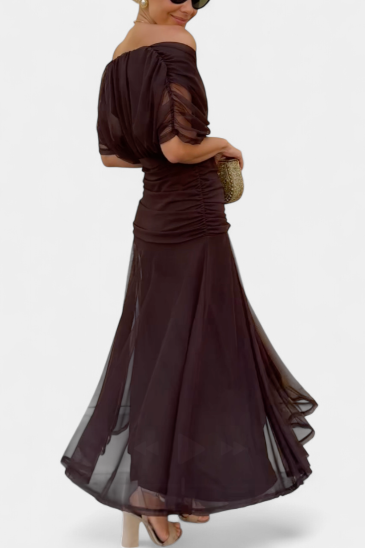 Magda™ | Vestido largo de flores con escote en V