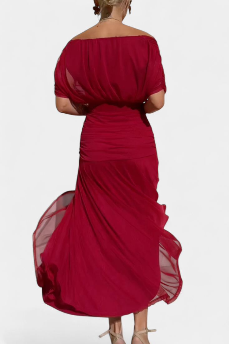 Magda™ | Vestido largo de flores con escote en V