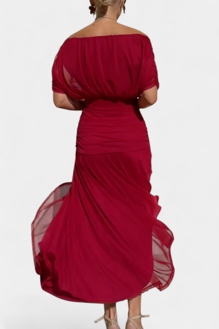 Magda™ | Vestido largo de flores con escote en V