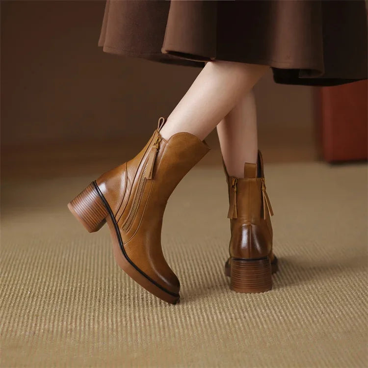 Grazia - Botines de Tacón Medio para Mujer