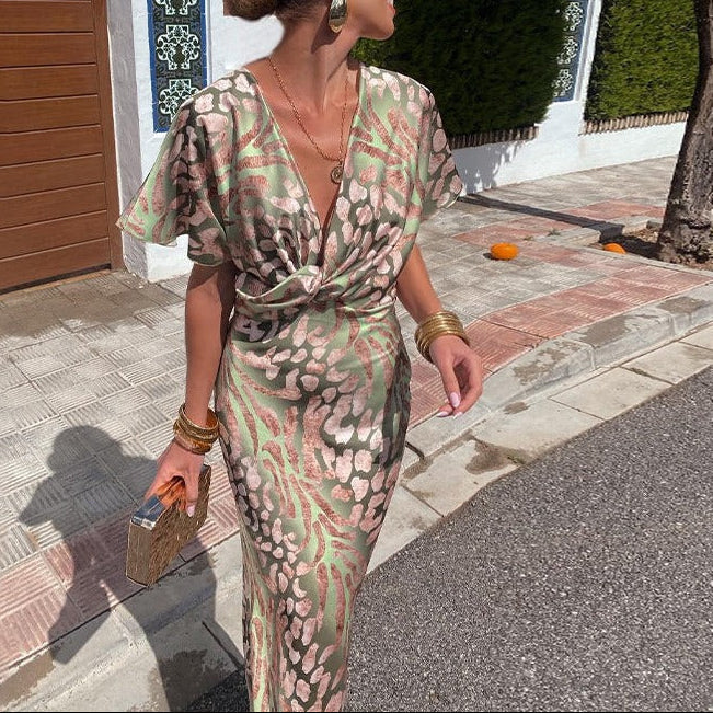 Cecily - Vestido largo de seda lujoso para Mujer