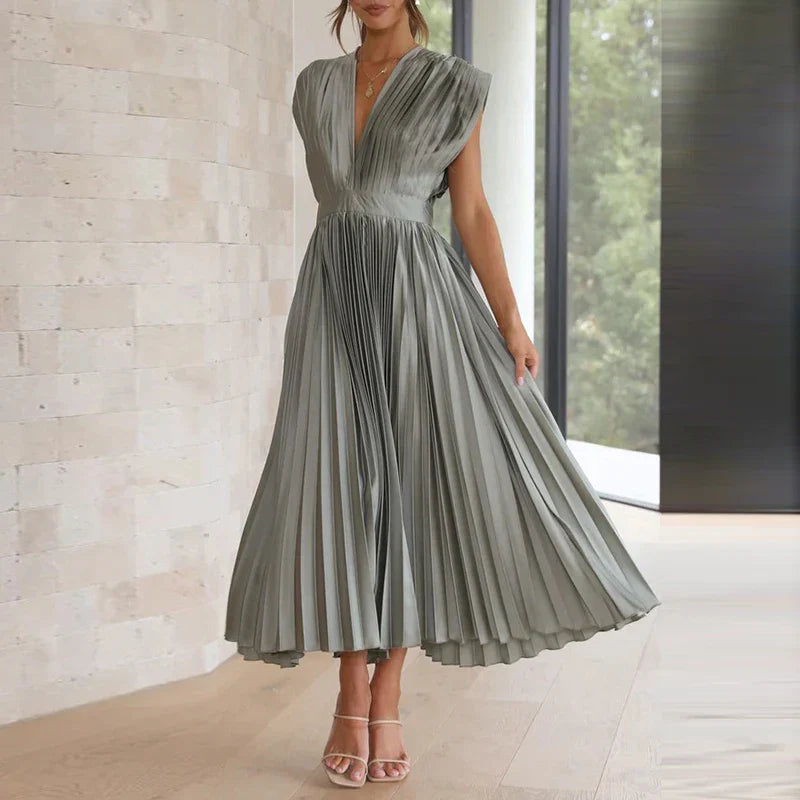 Hedwig - Elegante vestido plisado sin mangas para Mujer