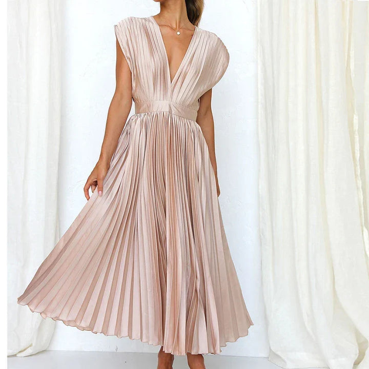 Hedwig - Elegante vestido plisado sin mangas para Mujer