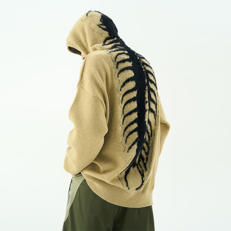 Sudadera con Capucha de Punto con Diseño de Ciempiés
