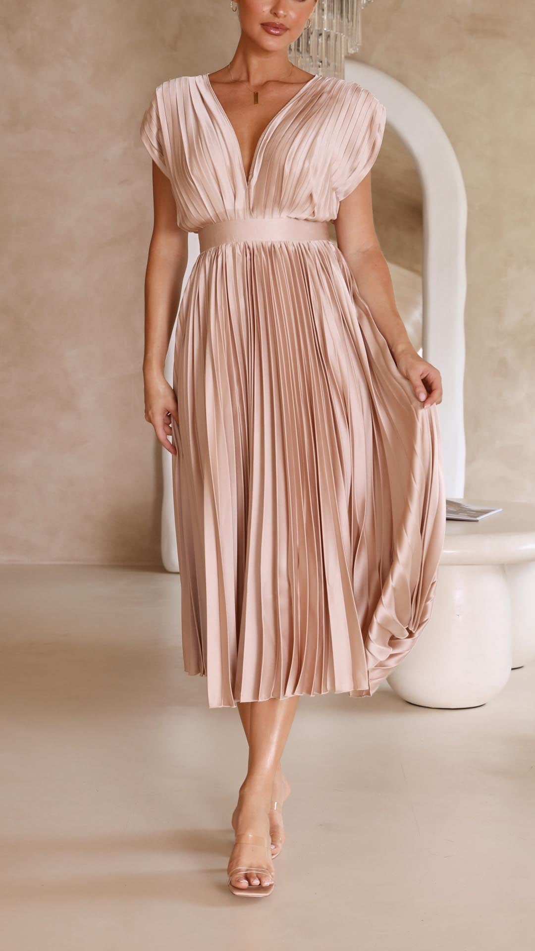 Maria | Elegant Pleated Dress