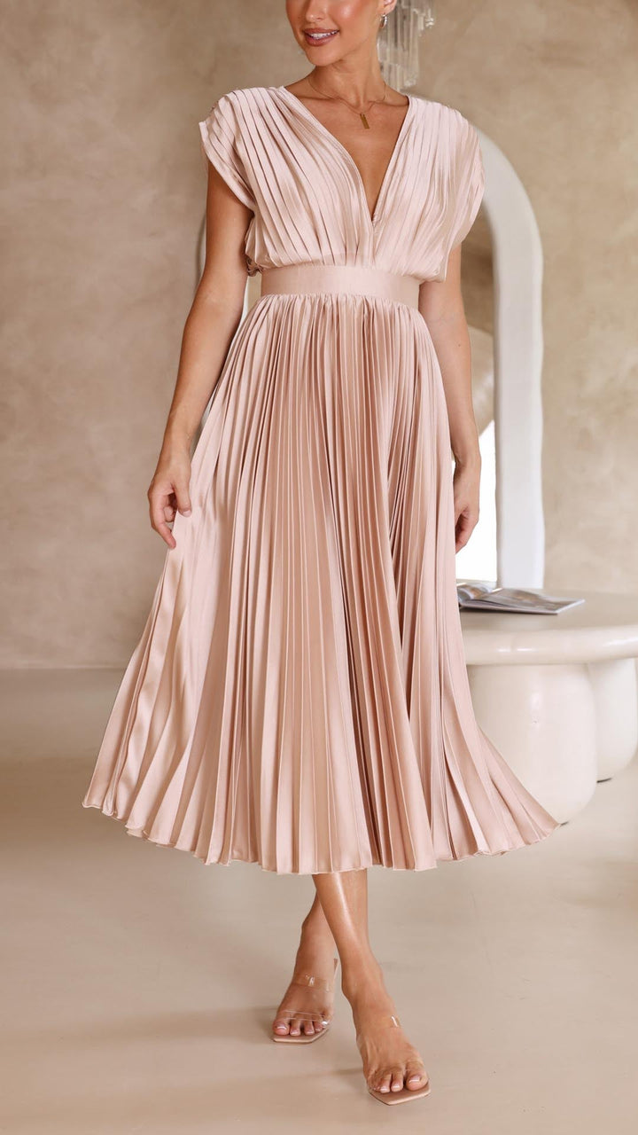 Maria | Elegant Pleated Dress