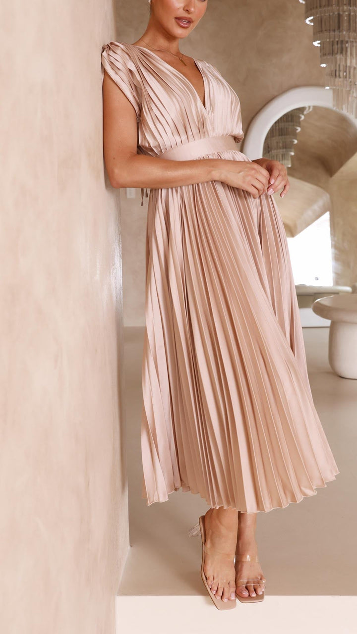 Maria | Elegant Pleated Dress