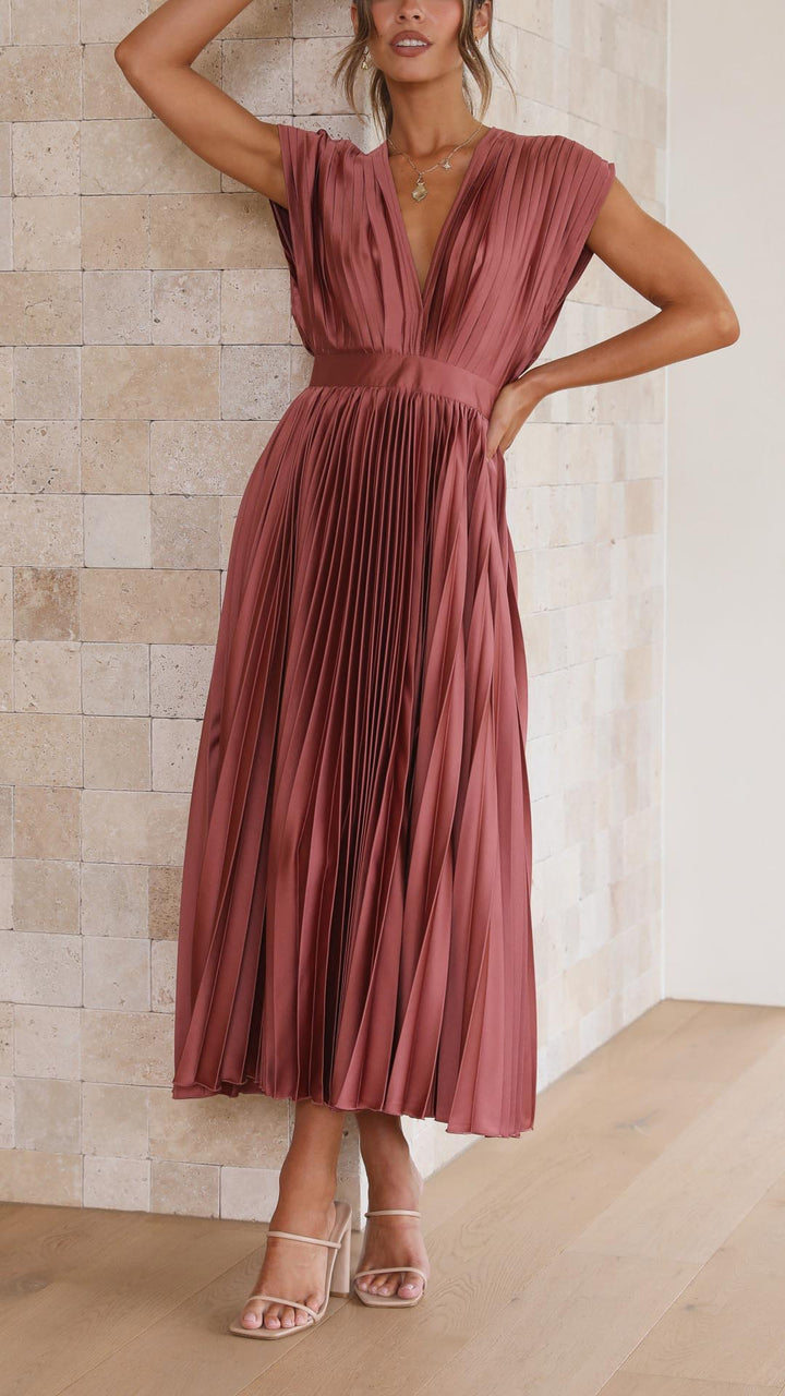 Maria | Elegant Pleated Dress