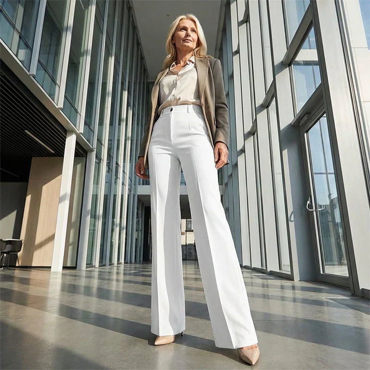 Eddi | Pantalones de talle alto elegantes de corte recto