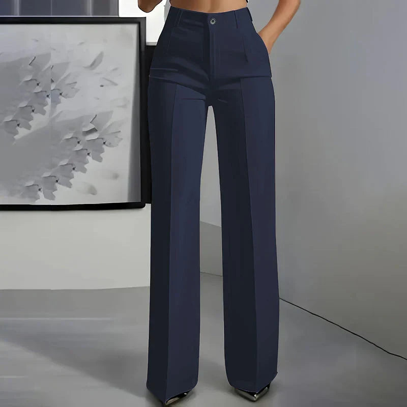 Eddi | Pantalones de talle alto elegantes de corte recto