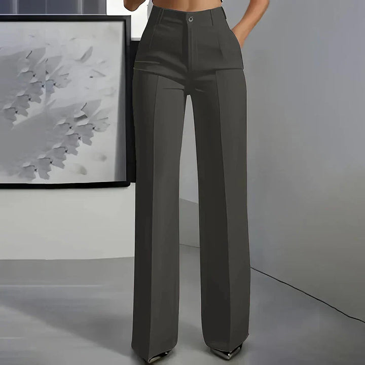 Eddi | Pantalones de talle alto elegantes de corte recto