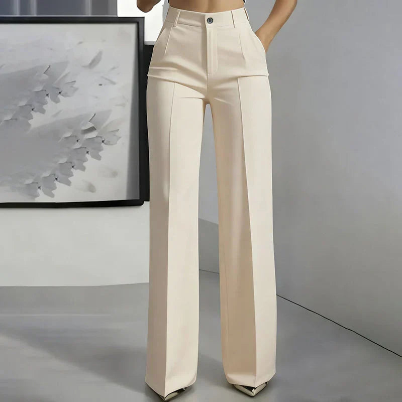 Eddi | Pantalones de talle alto elegantes de corte recto