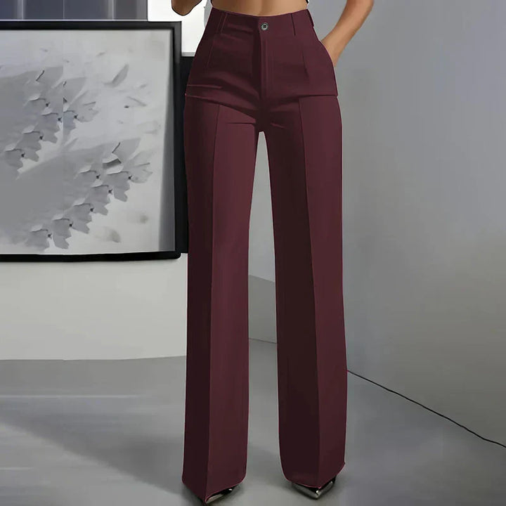Eddi | Pantalones de talle alto elegantes de corte recto