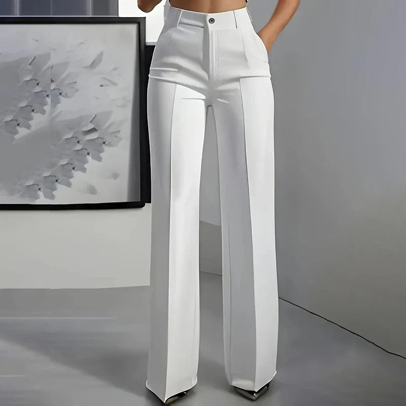 Eddi | Pantalones de talle alto elegantes de corte recto
