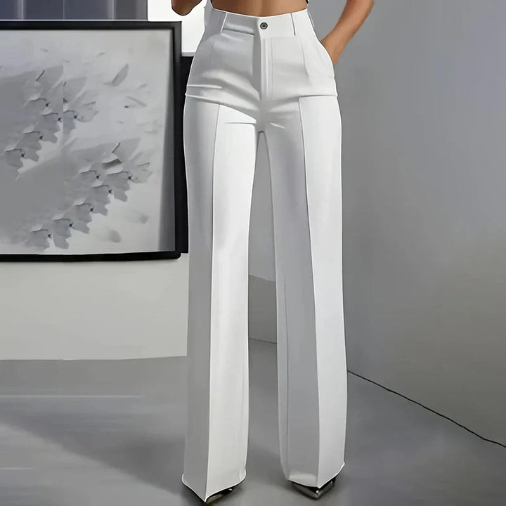 Eddi | Pantalones de talle alto elegantes de corte recto