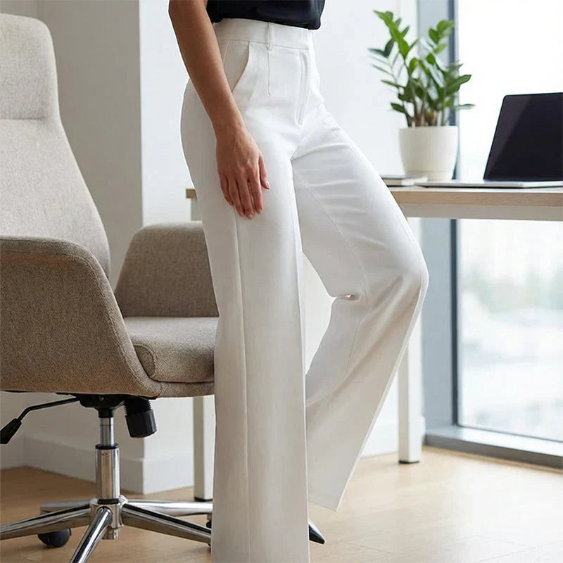 Eddi | Pantalones de talle alto elegantes de corte recto