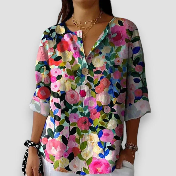 Elenora - Camisa floral para Mujer