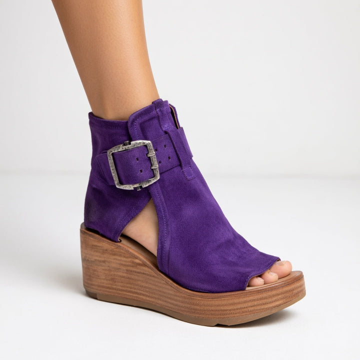 Orélisse - Botines de cuña abiertos estilo moderno para Mujer