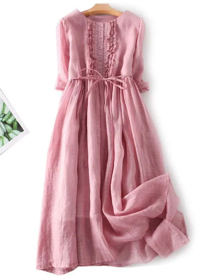 Laura - Elegant Linen Dress for Women