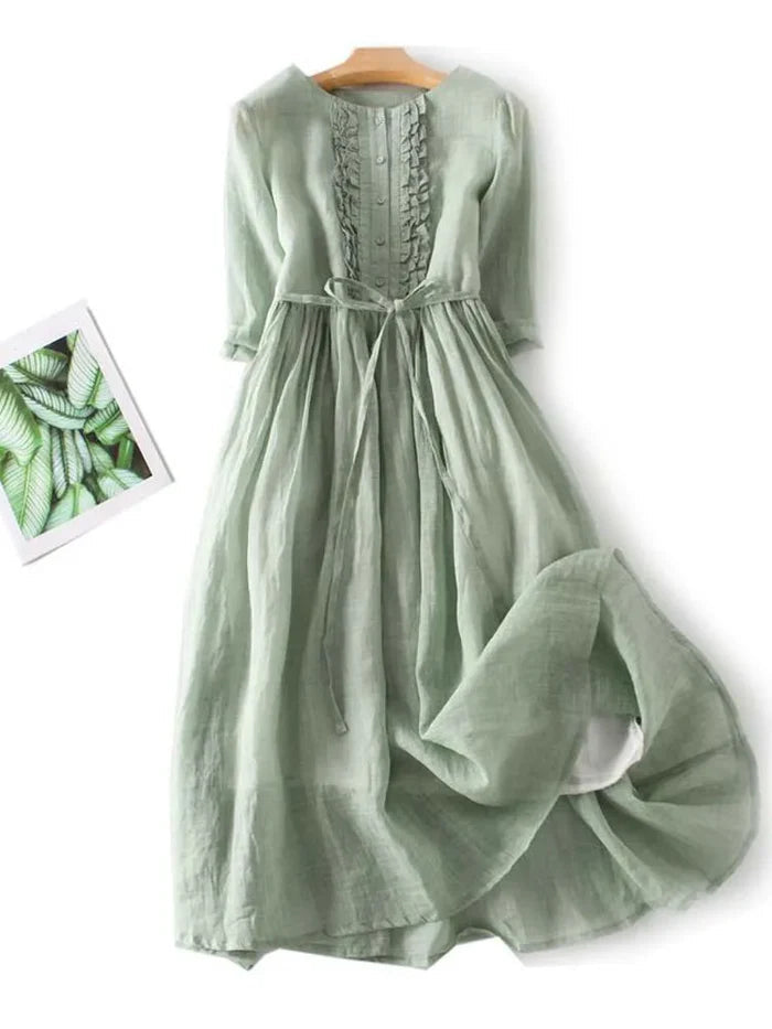 Laura - Elegant Linen Dress for Women