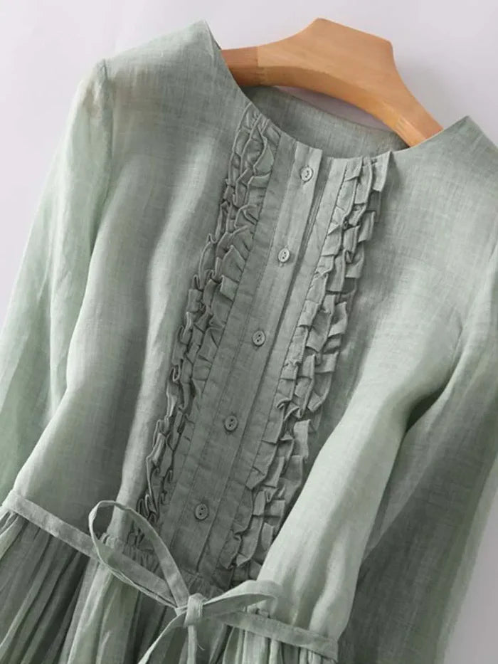 Laura - Elegant Linen Dress for Women
