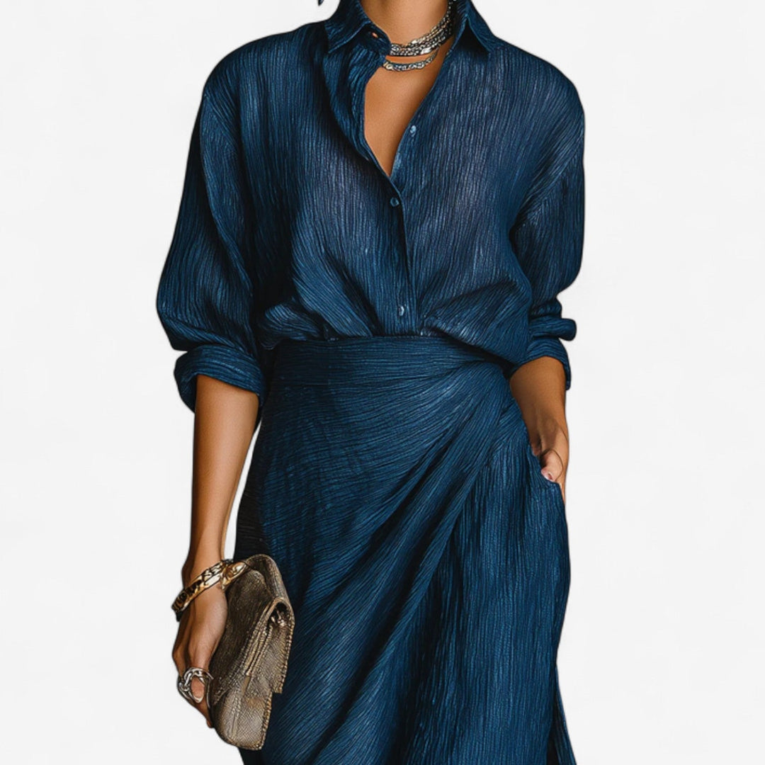 Tina - Vestido Maxi Azul Océano para Mujer