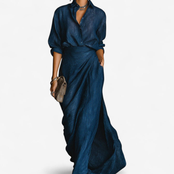 Tina - Vestido Maxi Azul Océano para Mujer
