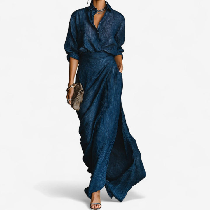 Tina - Vestido Maxi Azul Océano para Mujer