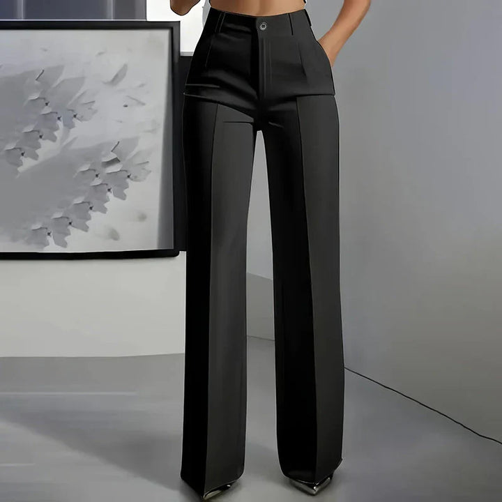 Eddi | Pantalones de talle alto elegantes de corte recto