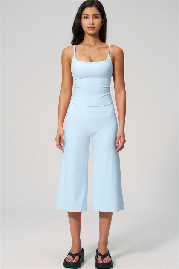 Nexus - El Conjunto de Top de Tirantes y Pantalones Cortos de Pierna Ancha para Mujer