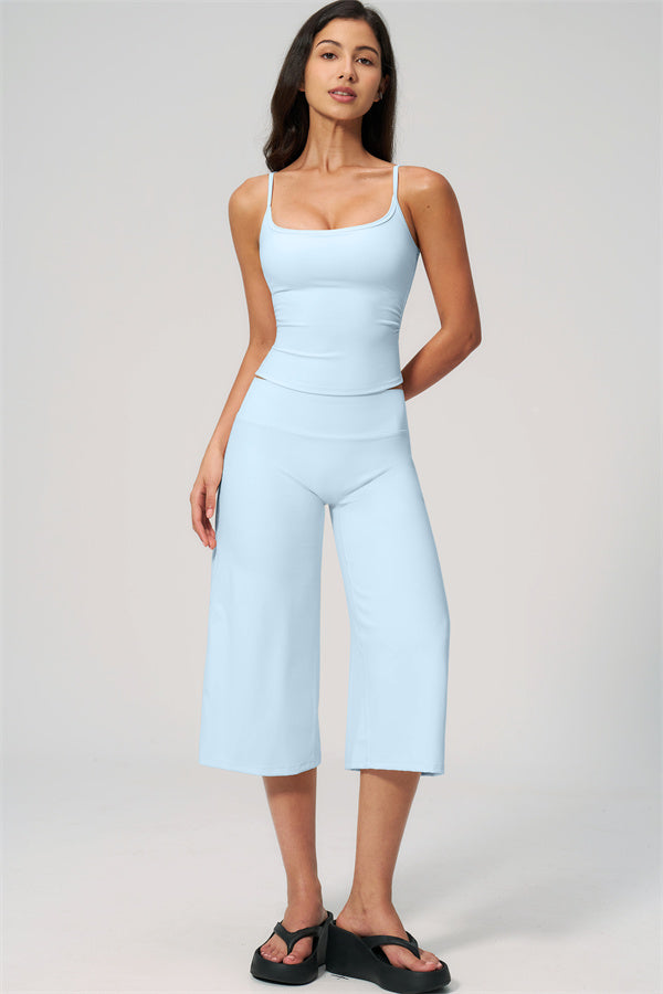Nexus - El Conjunto de Top de Tirantes y Pantalones Cortos de Pierna Ancha para Mujer