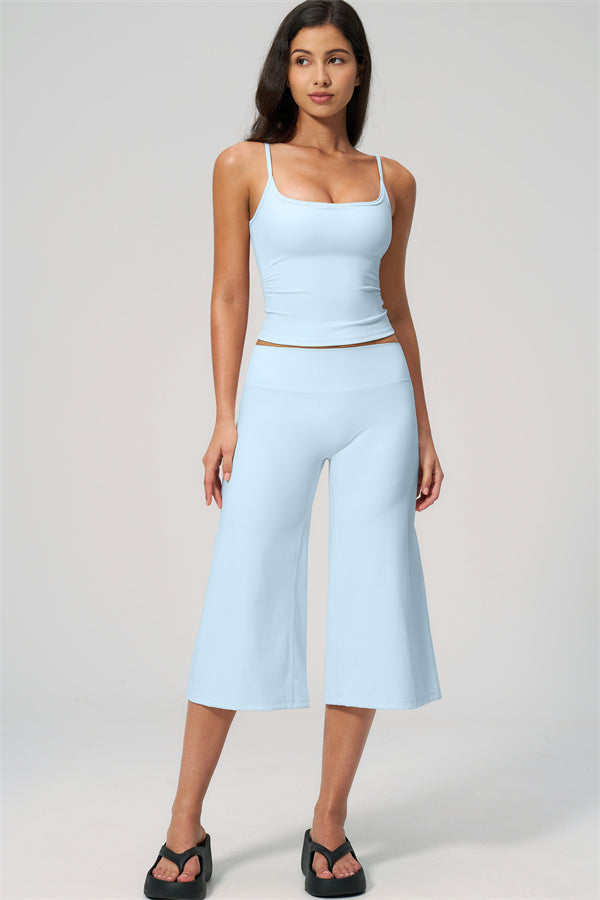 Nexus - El Conjunto de Top de Tirantes y Pantalones Cortos de Pierna Ancha para Mujer