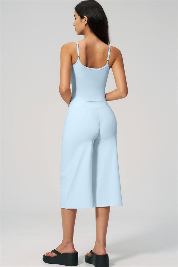 Nexus - El Conjunto de Top de Tirantes y Pantalones Cortos de Pierna Ancha para Mujer