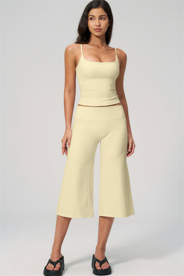 Nexus - El Conjunto de Top de Tirantes y Pantalones Cortos de Pierna Ancha para Mujer