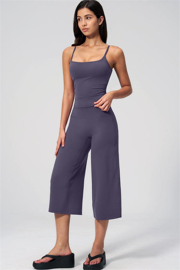 Nexus - El Conjunto de Top de Tirantes y Pantalones Cortos de Pierna Ancha para Mujer