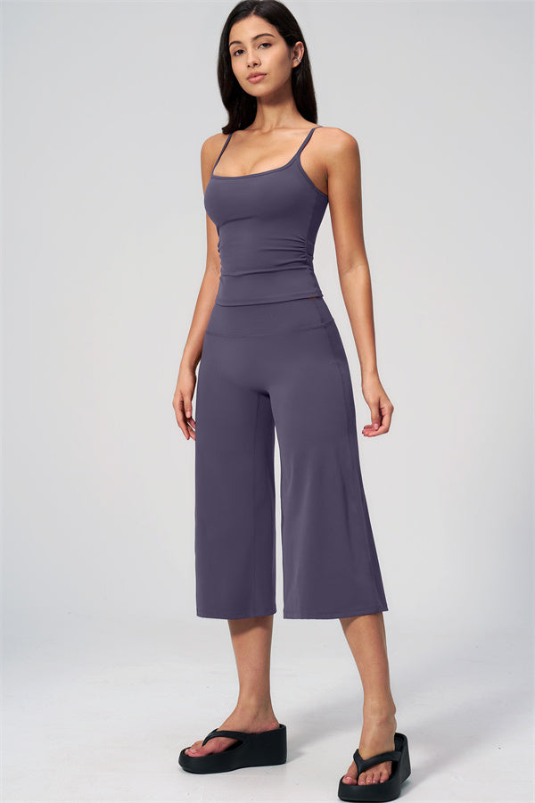 Nexus - El Conjunto de Top de Tirantes y Pantalones Cortos de Pierna Ancha para Mujer