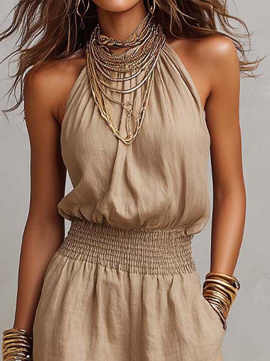 Valeria | Mono Elegante con Halter para Mujer