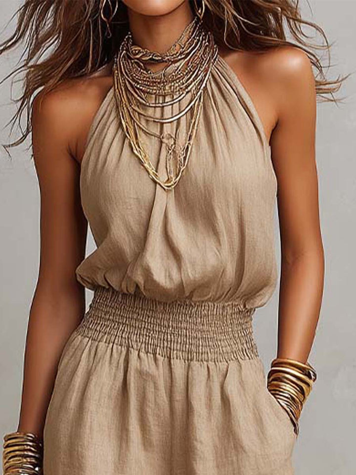 Valeria | Mono Elegante con Halter para Mujer
