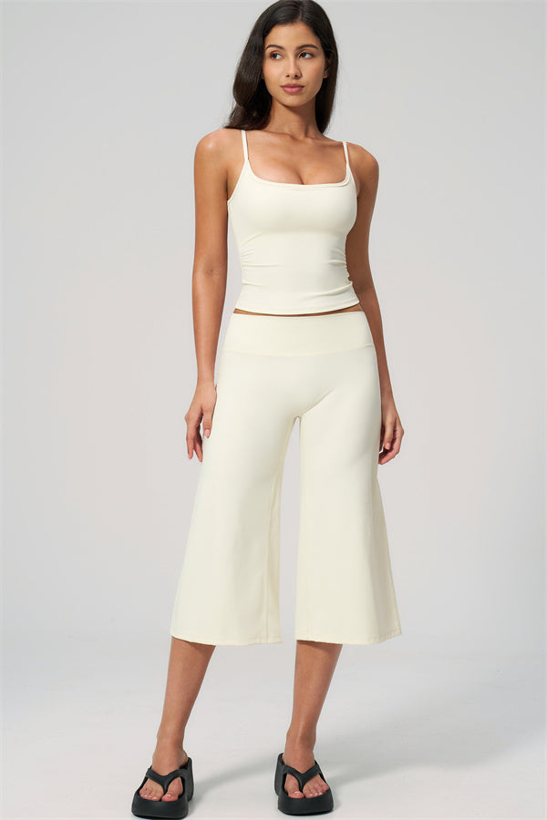 Nexus - El Conjunto de Top de Tirantes y Pantalones Cortos de Pierna Ancha para Mujer